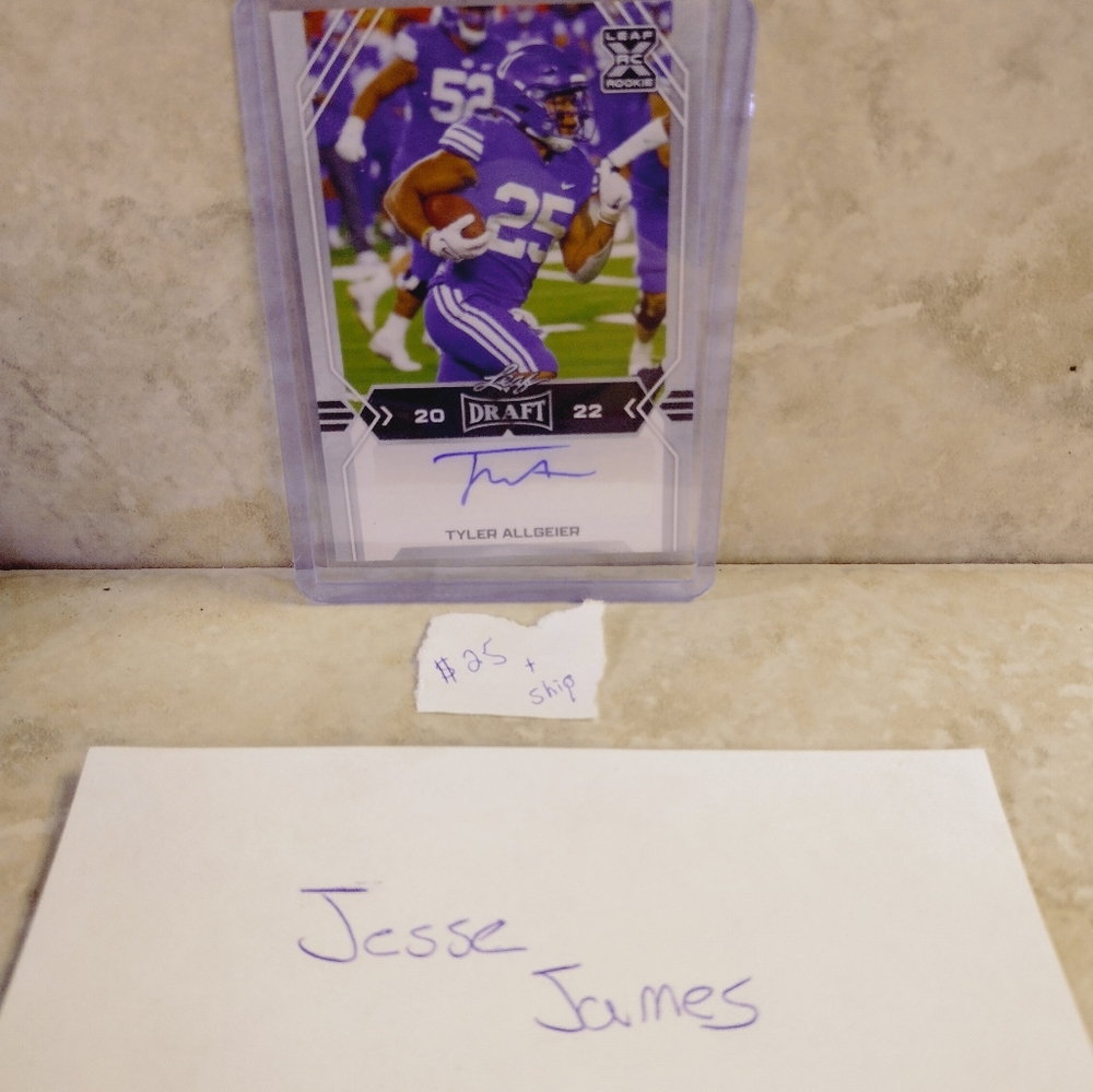 Tyler algier autograph rookie card